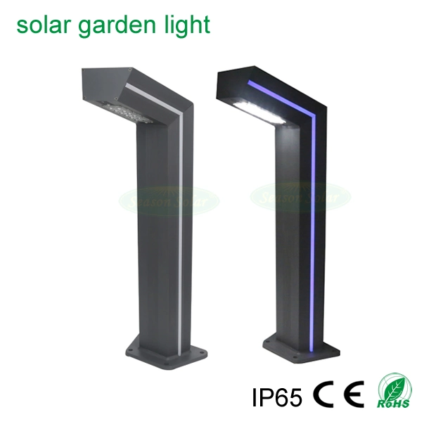 Bright Lighting Ce Outdoor Solar Bollard Pathway Lighting with Green Accent LED Lighting
