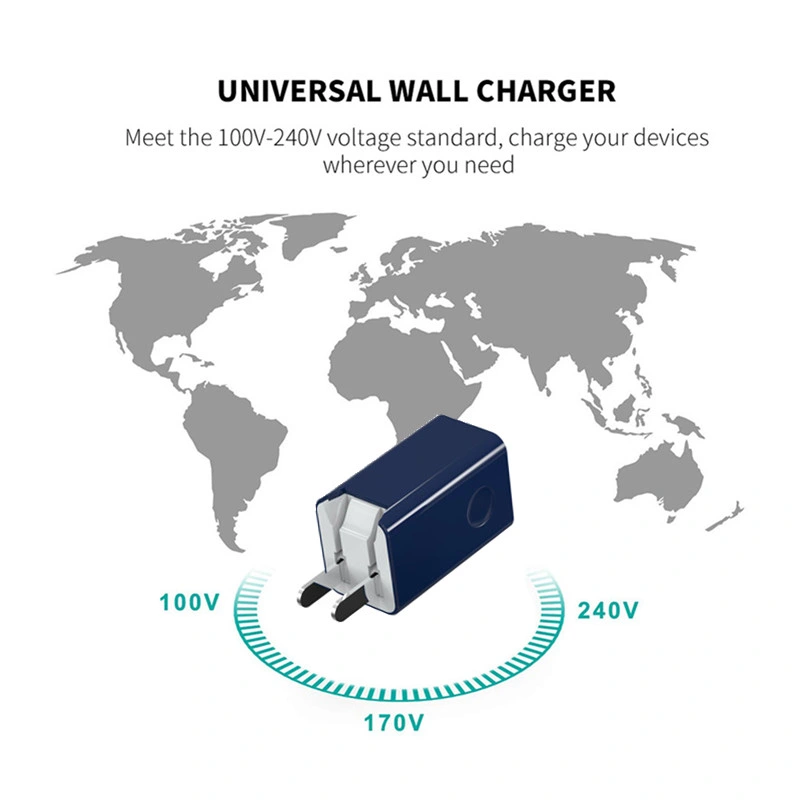 2.4A Dual USB Folded Charger Us Plug Wall Charger