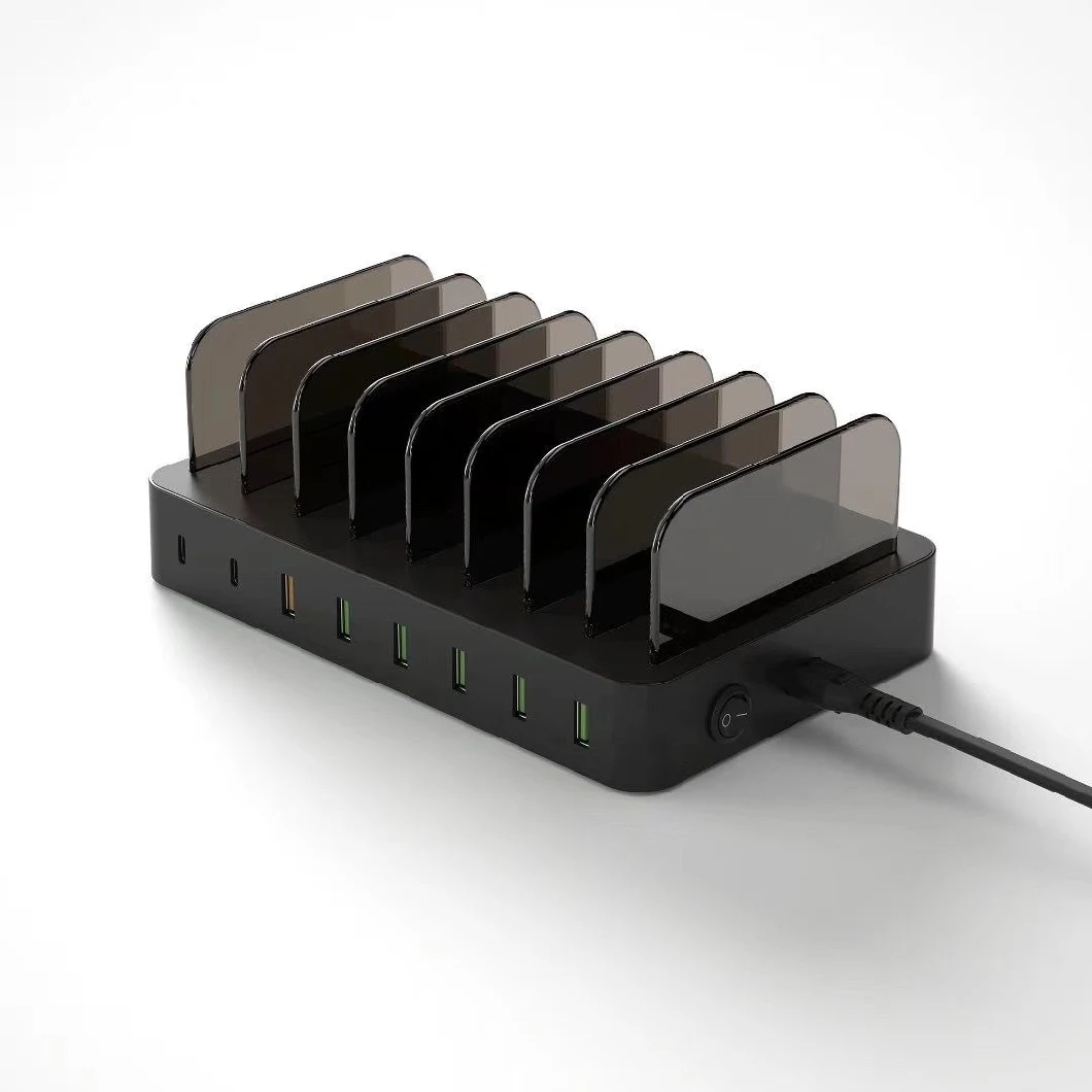 Multi-Function Fast Charging Dock Station with Over-Charging Protection 8 Port for iPhone iPad