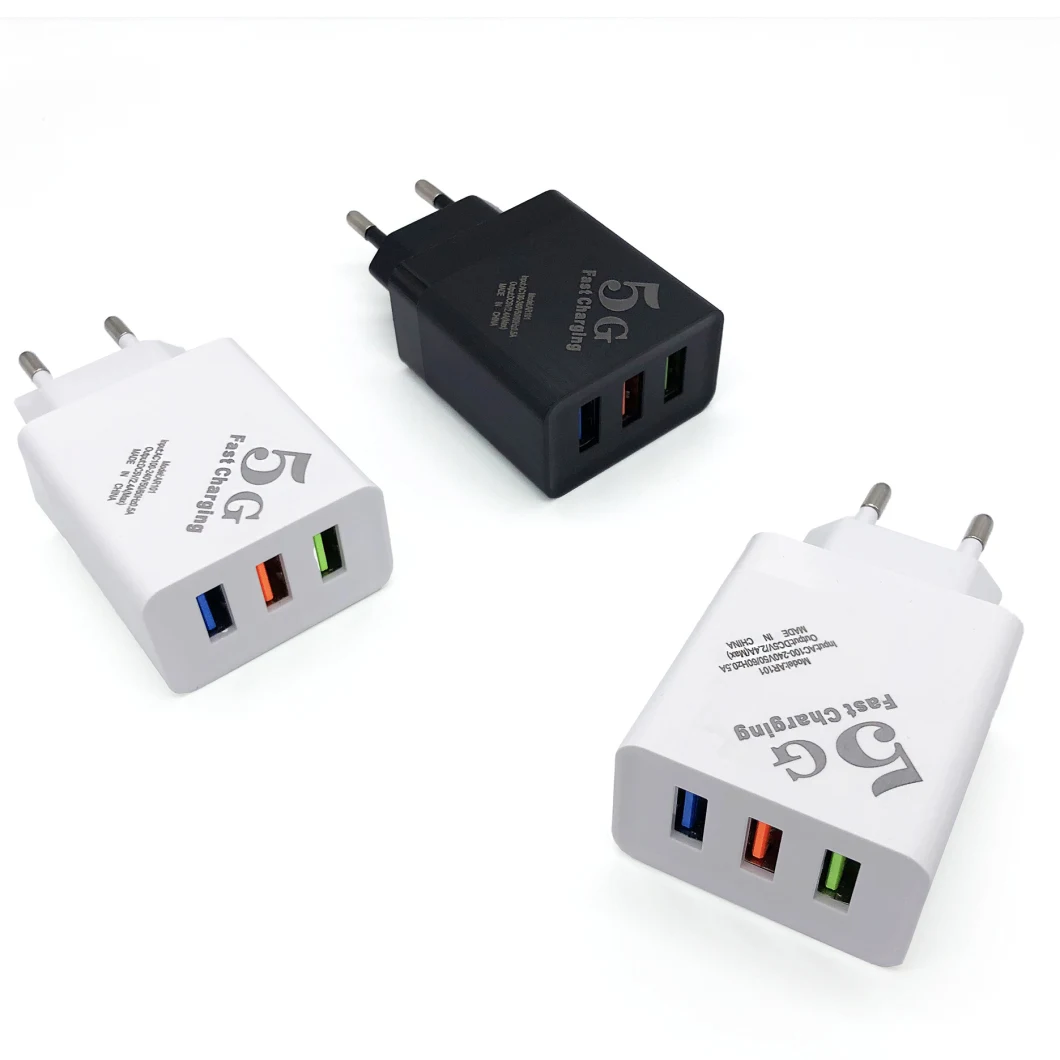 Single Dual 3 Ports EU Us Plug USB Power Travel Micro USB Wall Charger Adapter