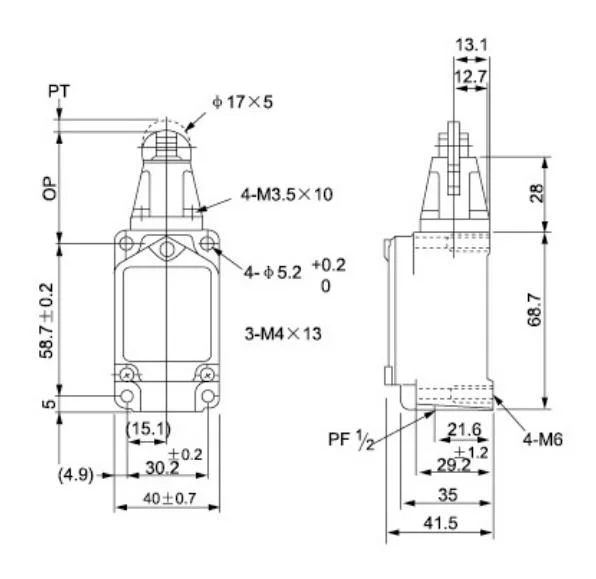 Wld2 Limit Switch, 380VAC, Wld2 Limit Switch, Ce Proved Limit Switch, ISO9001 Proved Switch