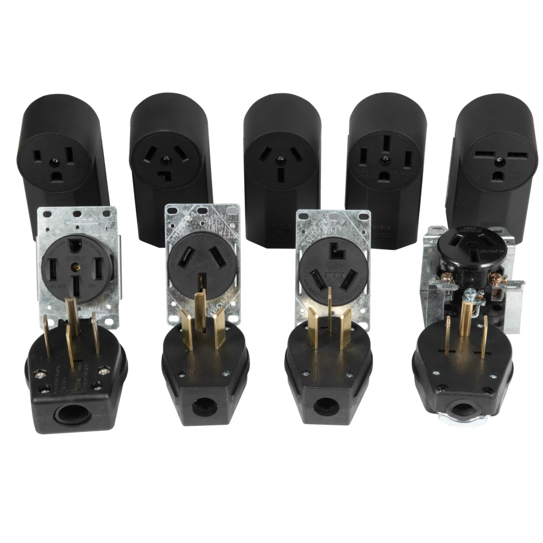 50 AMP, NEMA 10-50r, Flush Mounting Industrial Receptacle