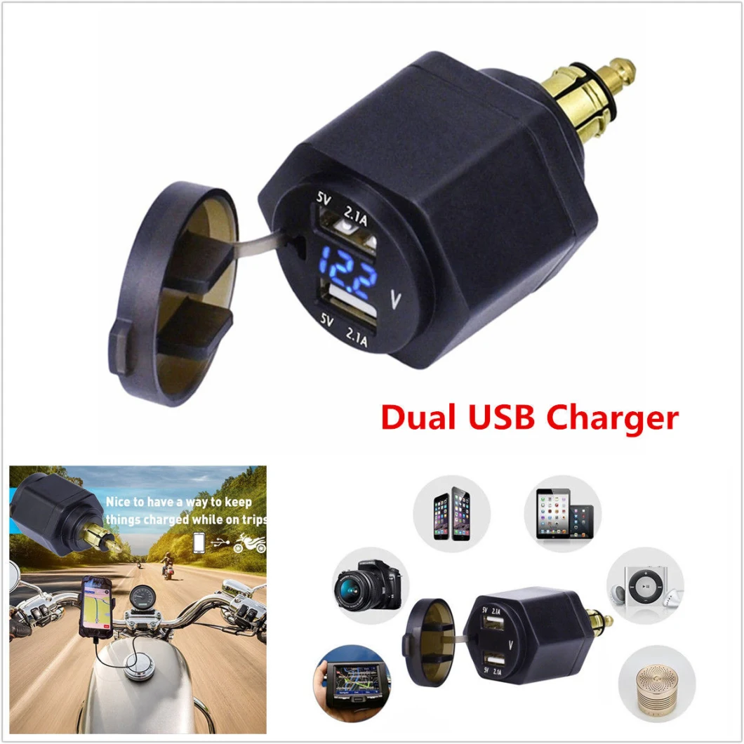 Dual USB Charger Adapter Socket for BMW DIN Hella Plug