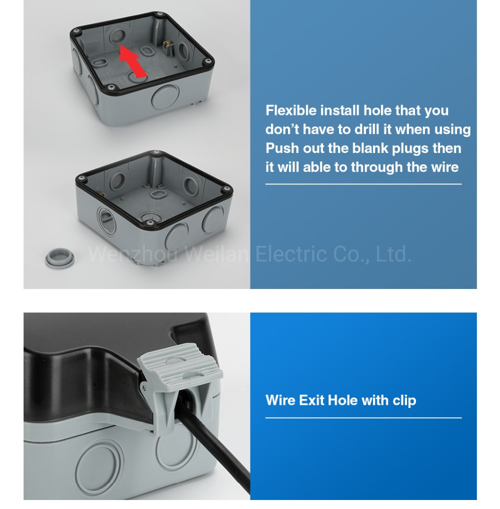 Waterproof Single Three Hole Socket Electrical Enclosure Socket Switch Wall Socket Enclosure