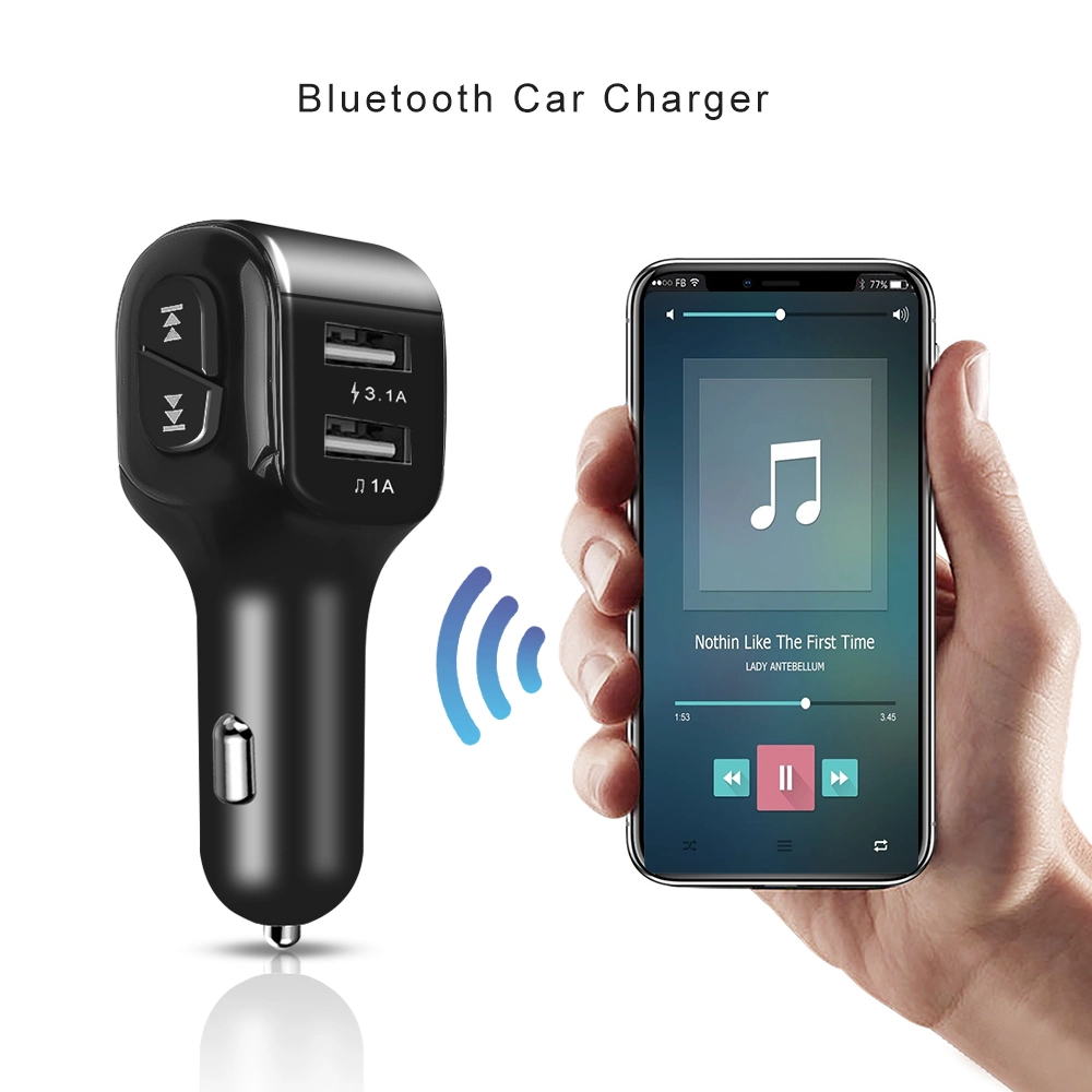 A01 Mini Double USB Car Charger Bluetooth Car MP3 HiFi Player Fast Charger FM Transmitter Kit