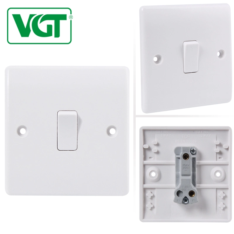 BS 1 Gang 2 Way 10A Electrical Light Wall Switch