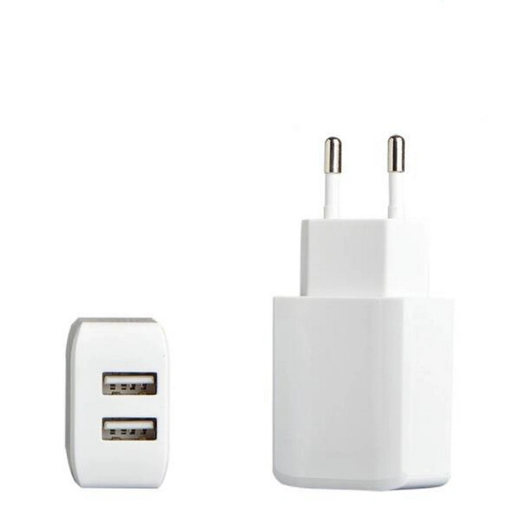 5V 2A Flat Multiple Travel Dual USB Wall Charger 2 Port RoHS USB Charger Mobile Adapter