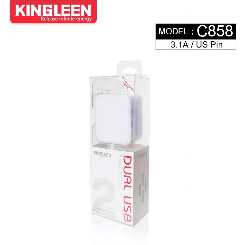 Model C858 Intelligent Dual USB Port Charger for Us Plug