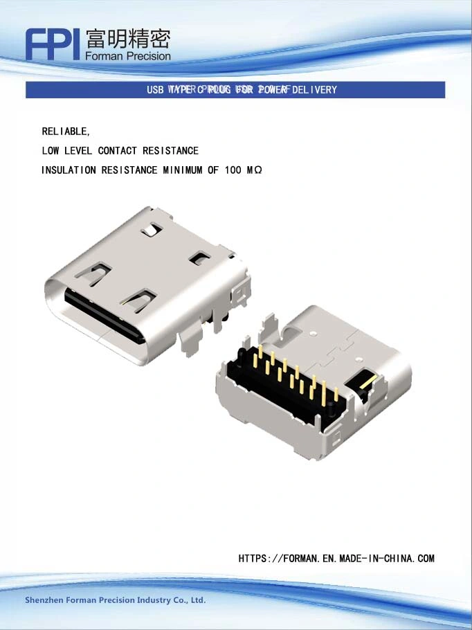 USB 3.1 Receptacle and Plug Connectors Data Cable USB Stick Type C F Connector