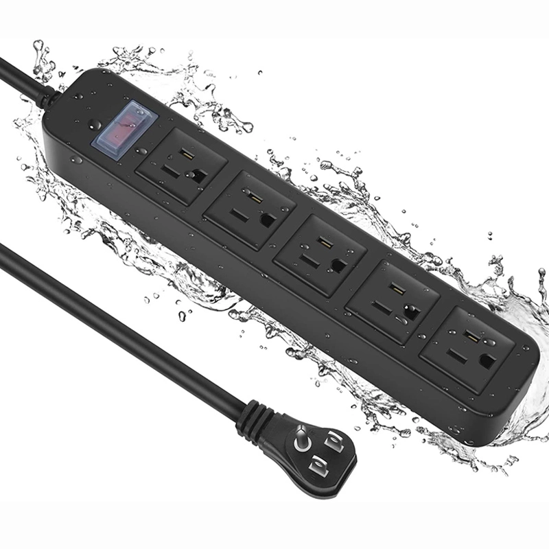 5 Outlets American Standard Power Strip for Children with Master Rocker Switch