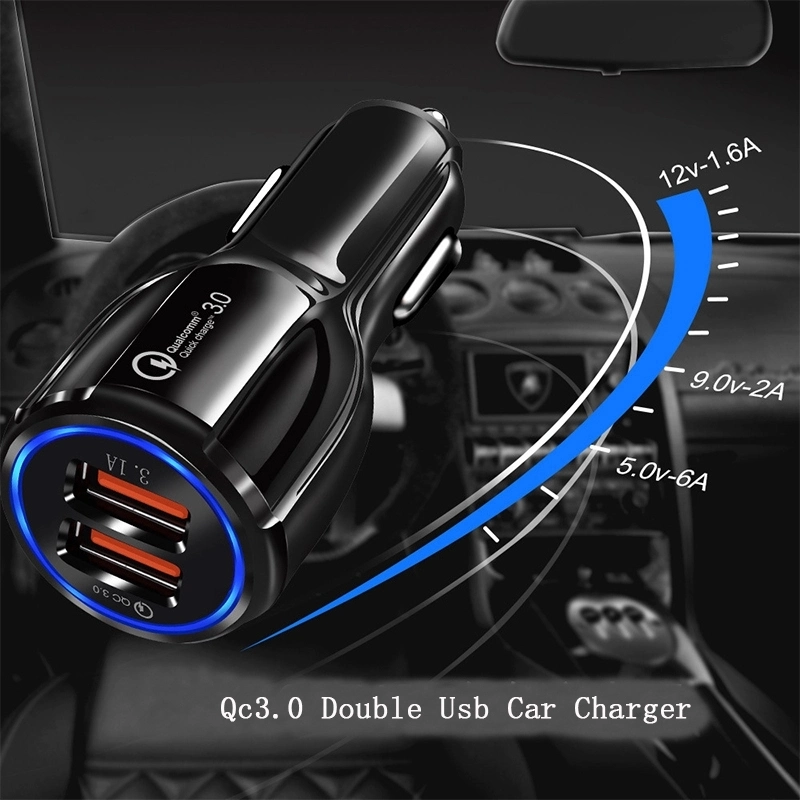QC 3.0 Qualcomm Fast Charger 2 Port USB Quick Car Charge Dual USB