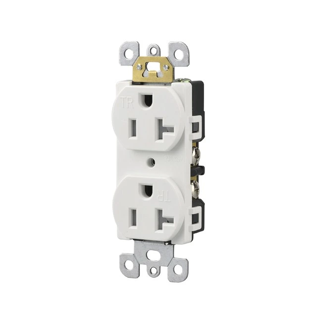 15AMP, 125volt, 2p, 3W, with Ears Duplex Receptacle, Straight Blade, Residential, Grounding