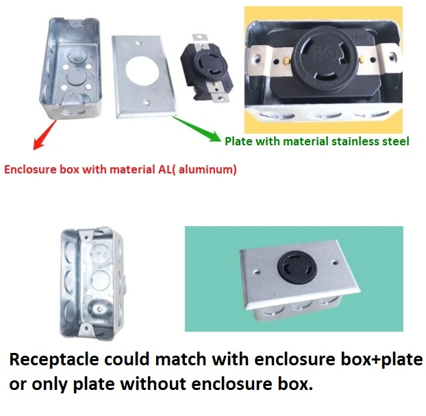 NEMA L6-30r Replacement Receptacle, Generator Receptacle, Female Socket Outlet, 3 Prong, 30 AMP 125/250 Volt AC Industrial Grade Electrical Socket