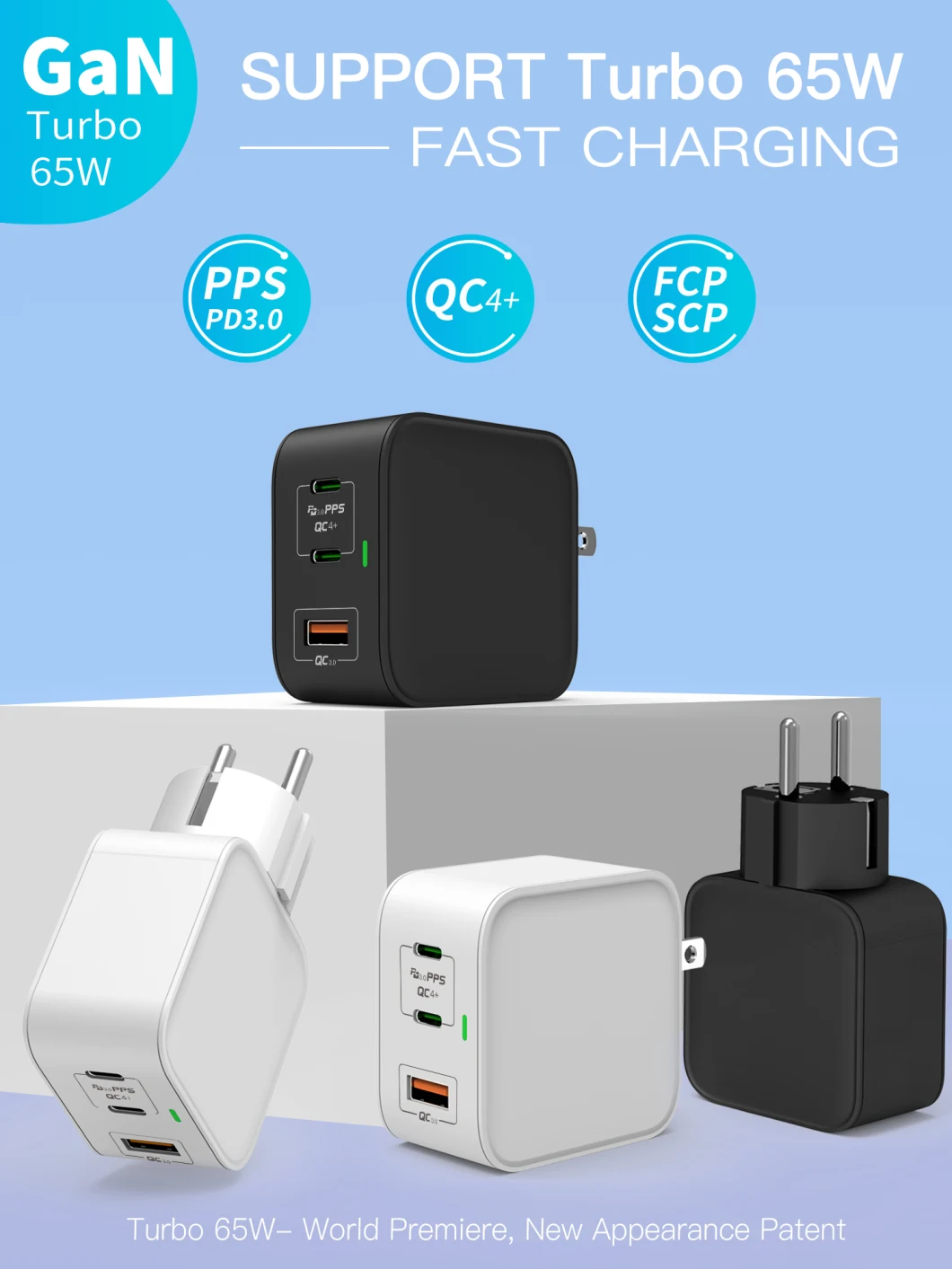 USB Wall Charger, Baseus Dual Port 30W Wall Charger, Portable QC3.0 USB Charger