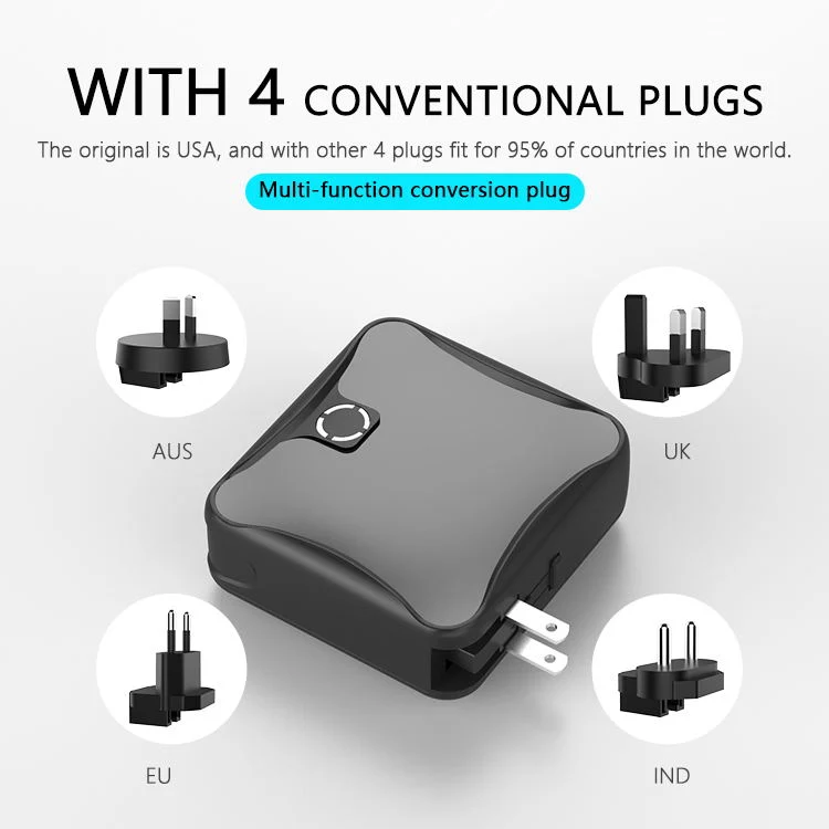 Pd Type C Fast Charger Wall Charger with Travel Adapter Us, Aus, UK, Euro, Ind Plug