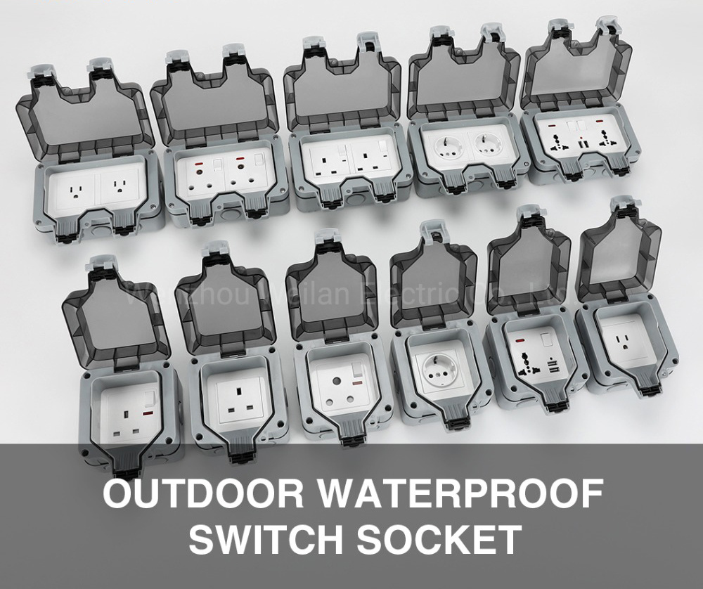 Waterproof Single Three Hole Socket Electrical Enclosure Socket Switch Wall Socket Enclosure