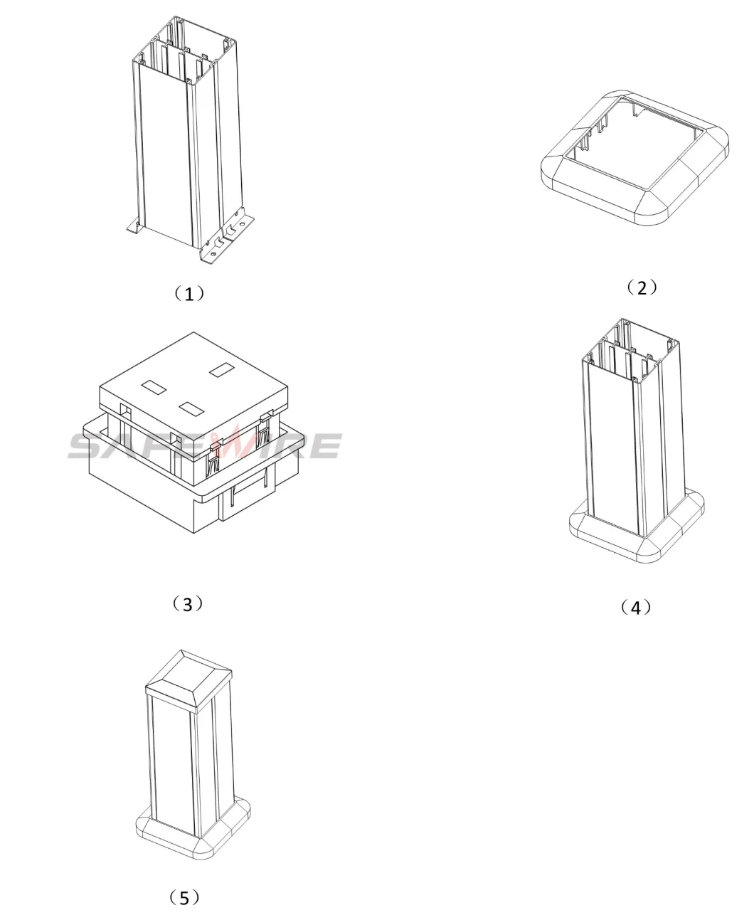 Electrical Socket Column/ Vertical Power Socket / Service Outlet Box