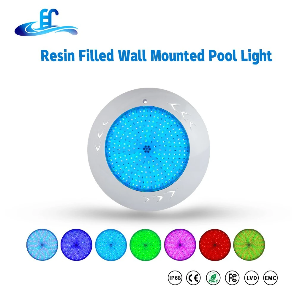 Switch Control 12V 18W RGB Wall Mounted LED Swimming Pool Light Underwater Light