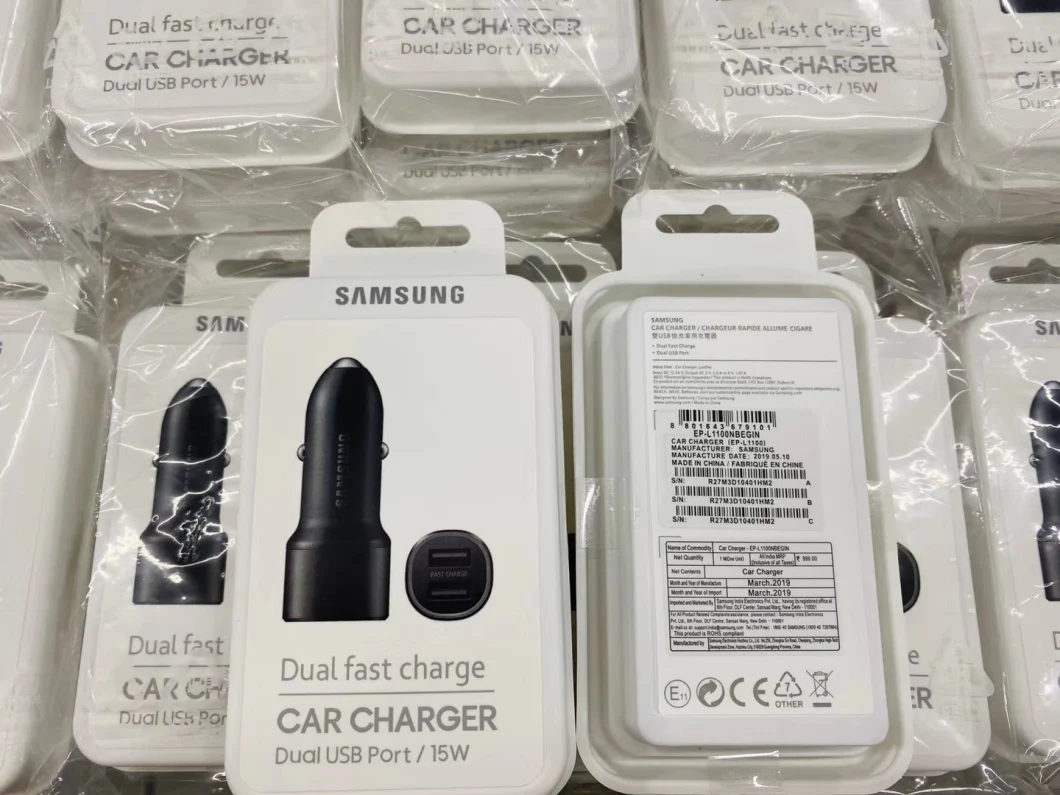 Original Fast Charging Car Charger Ep-L1100 for Samsung Galaxy Note 10 Dual USB Port/15W