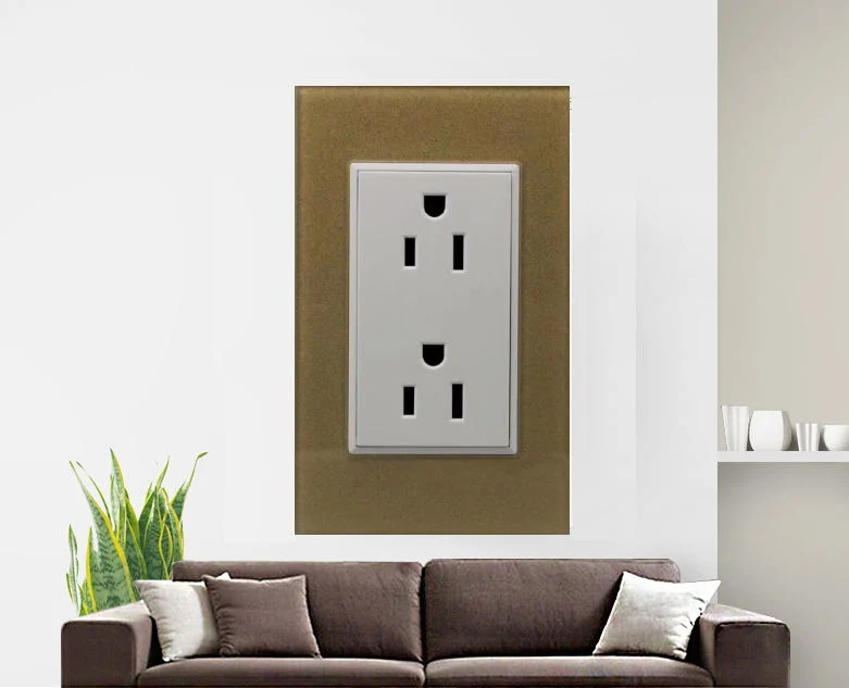 118 Glass Wall Socket EU Wall Socket