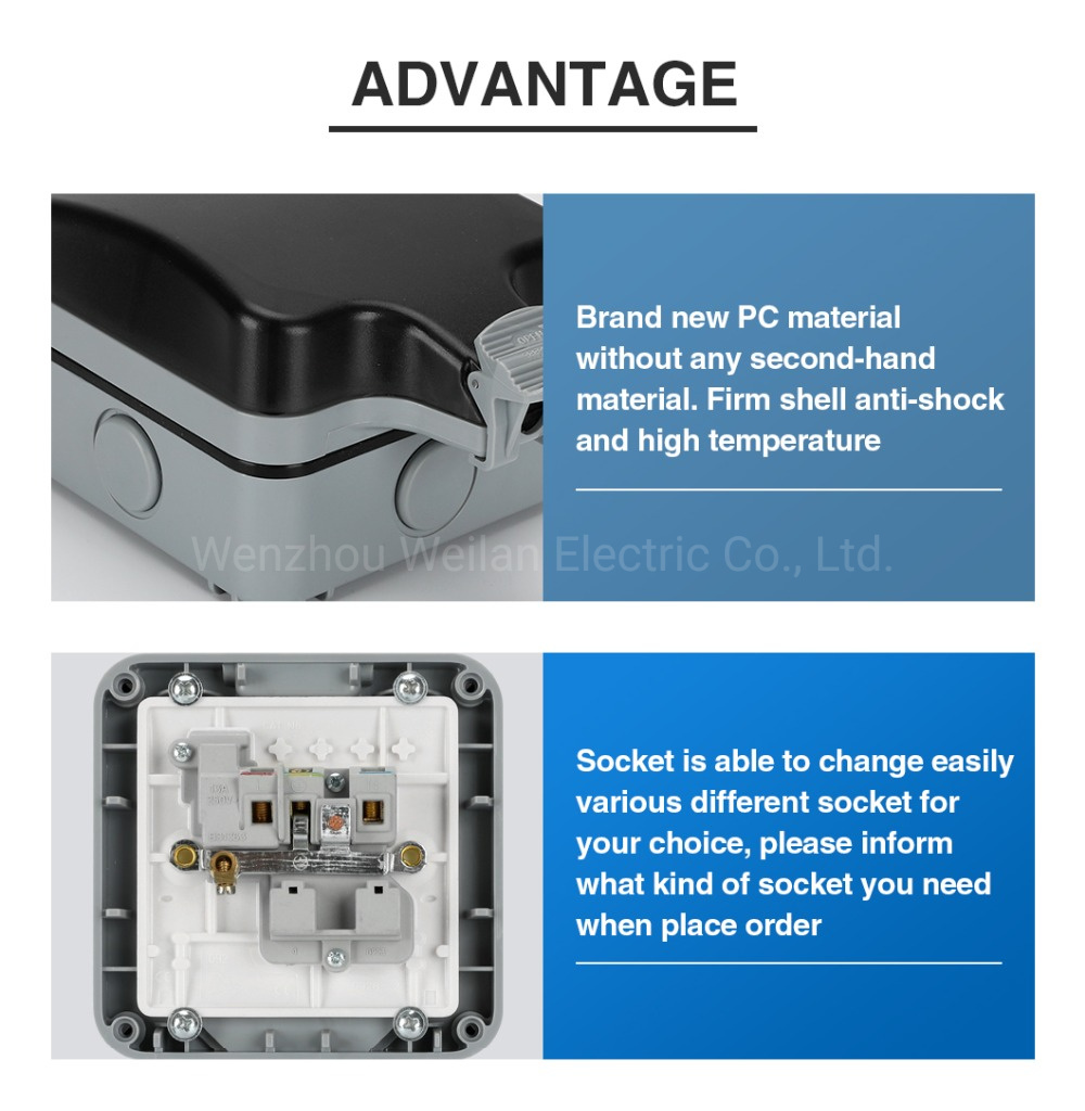 Waterproof Single Three Hole Socket Electrical Enclosure Socket Switch Wall Socket Enclosure