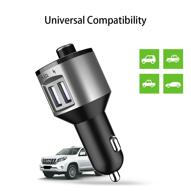 Bluetooth FM Transmitter Double USB Car Charger Support U Disc MP3 Player