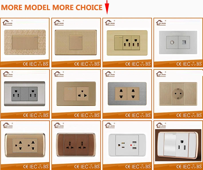 American Standard 1gang 1way Switch Triple 2pin Socket Outlet