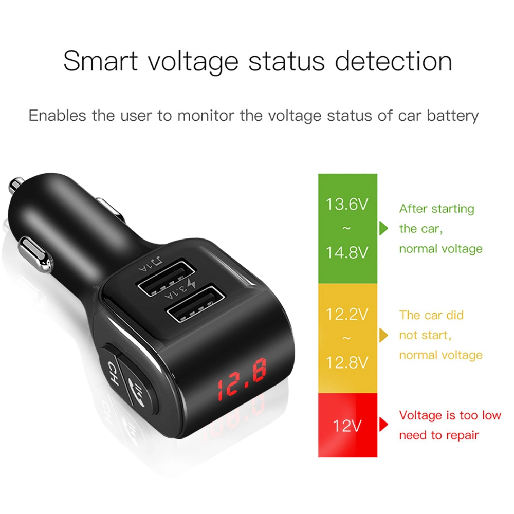 A01 Mini Double USB Car Charger Bluetooth Car MP3 HiFi Player Fast Charger FM Transmitter Kit