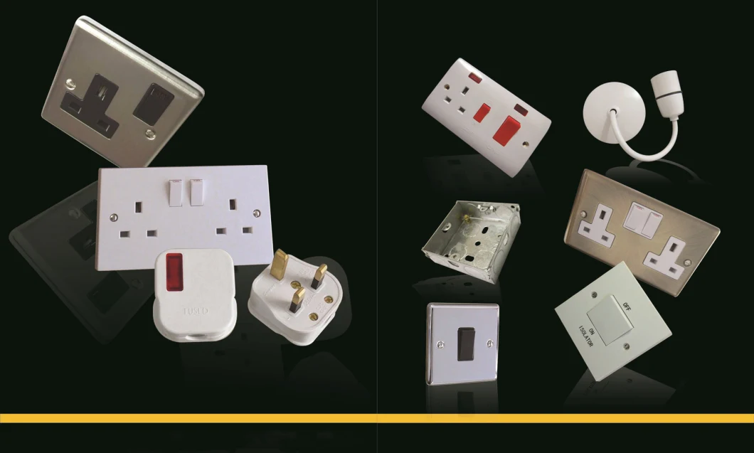UK Curved Edge 1 Gang 2 Way 10A Push Button Light Wall Switches