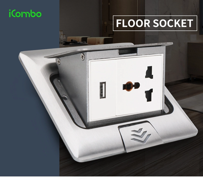 Receptacle Price Pop-up Gorund Floor Socket of Multi Outlet with USB Port with Metal Box