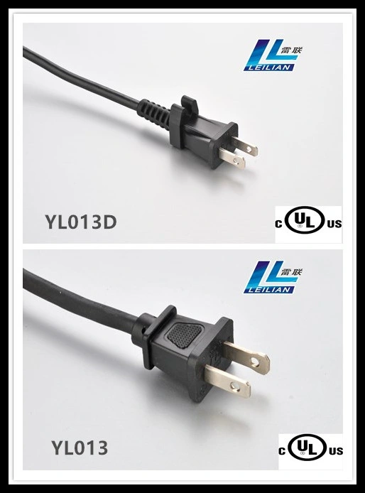 UL/cUL Standard Power Cord with Two Pins with UL Approved