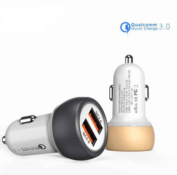 New Arrival Quick Charger Dual QC3.0 6.2A Car Fast Charger