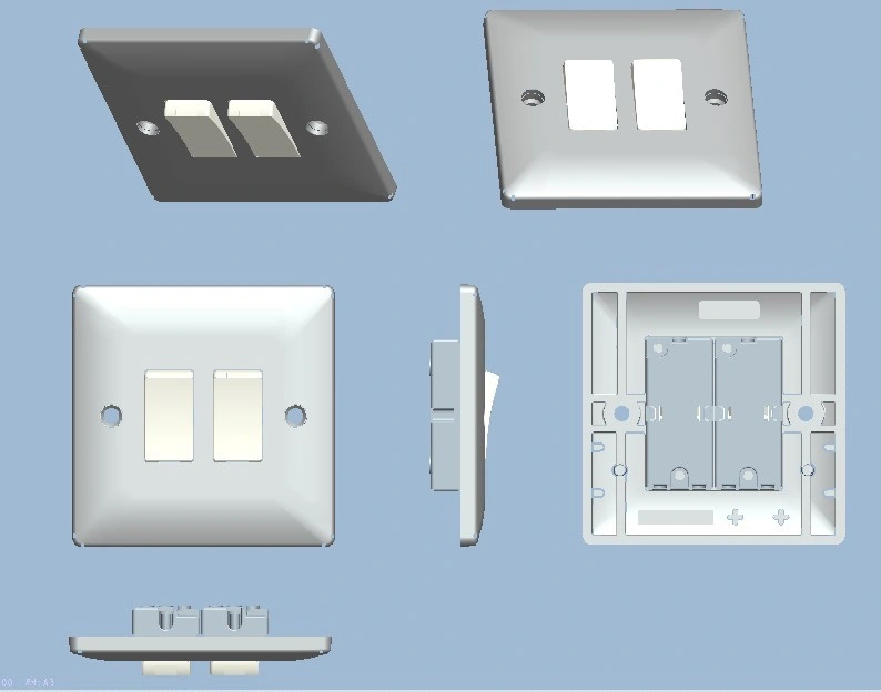 BS 2gang 2way 10A Electrical Light Wall Switches (Slim Range)
