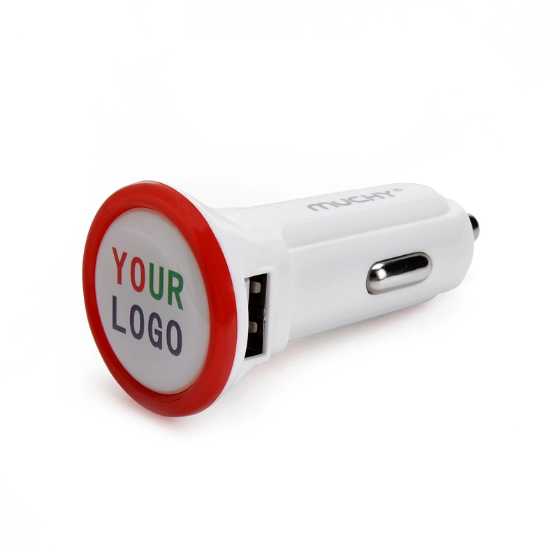 with Your Logo LED Lighting OEM Dual USB Charger Travel Car Charger