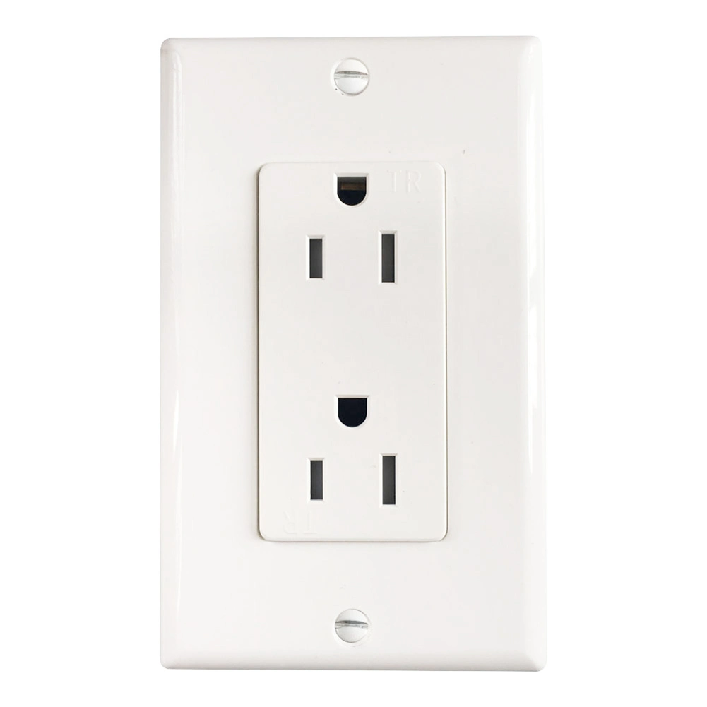 American 15A, 125volt, 2p, 3W Decora Plus Duplex Receptacle, Straight Blade, UL Listed