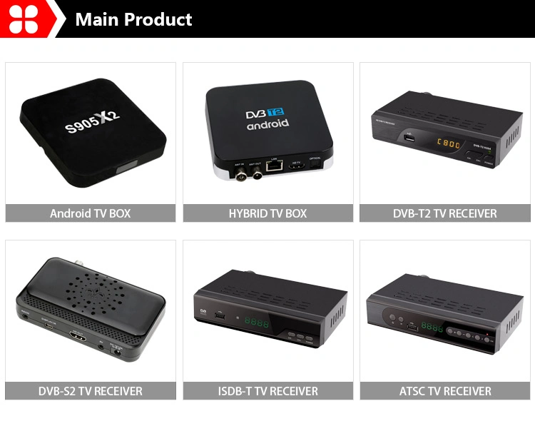 DVB-T2 H. 265 Hevc IPTV WiFi Set-Top Box DVB-T2/C