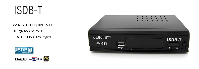 PVR Ready WiFi Youtube IPTV TV Box ISDB-T Digital Set Top Box