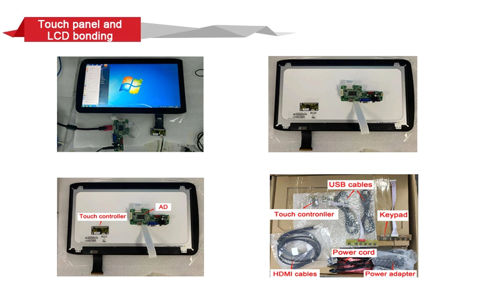 Custom Industrial 7 Inch LCD Monitor Touch Screen Bonding Capacitive Touch Sensor