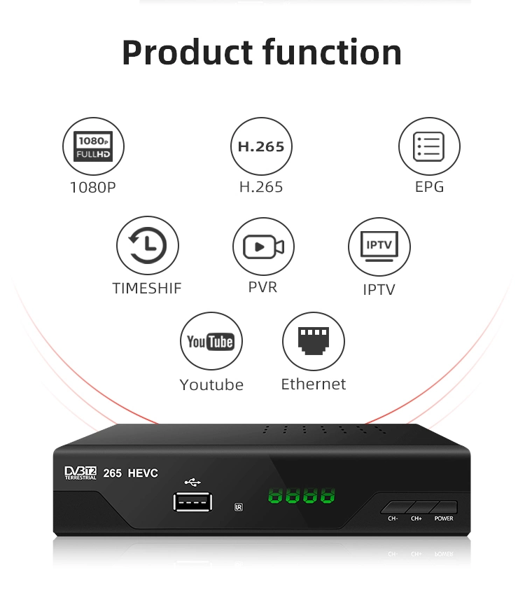 H. 265 DVB T2 Hevc TV Box Set Top Box DVB-T2