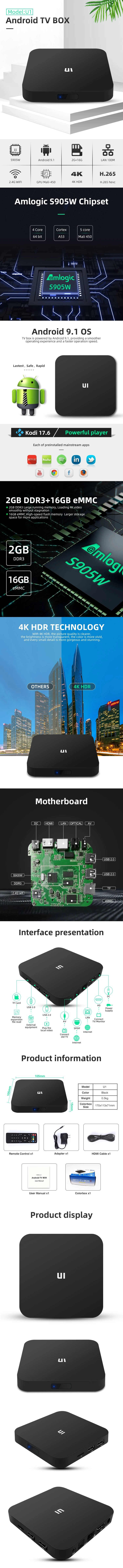 Amlogic 905W Smart Set Top Box Android TV Box