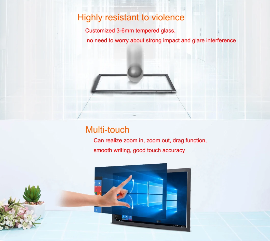 Touch Panel 17 Inch Industrial Monitor Industrial Touch Screen Touch Frame IP65