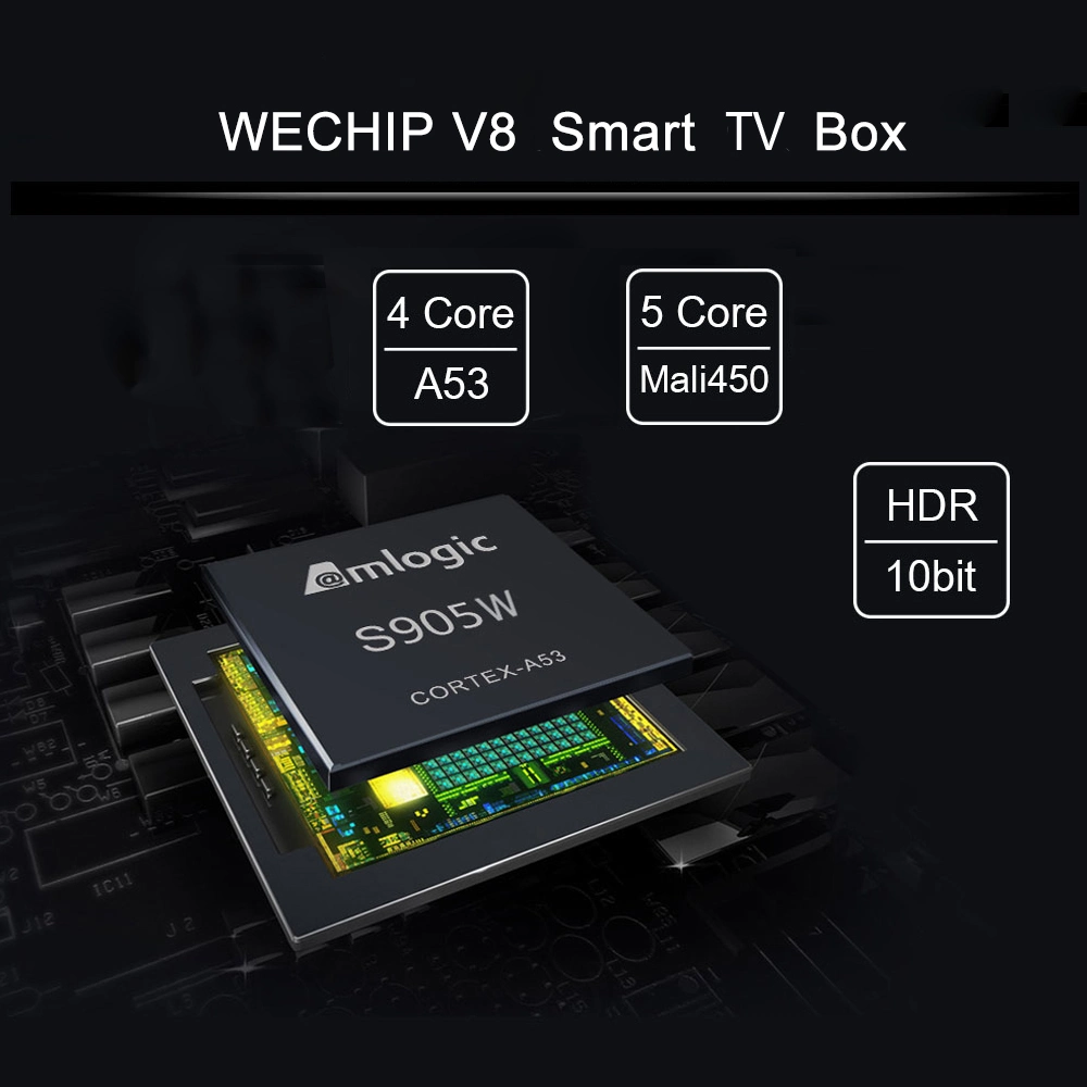 Set Top Box Wechip V8 Quality Amlogic S905W 4K Media Player Android 7.1 TV Box