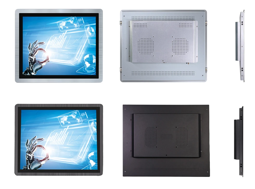 Waterproof 19 Inch Embedded TFT Capacitive Touchscreen Industrial Monitor with VGA Hdm-I