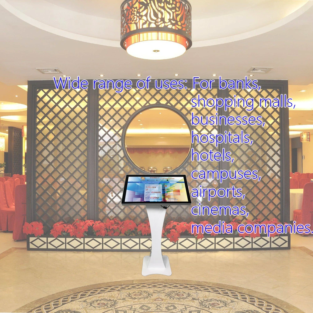 21 Inch Floor Standing Books Holder Android Touch Screen Kiosk Monitor with Content Management Software