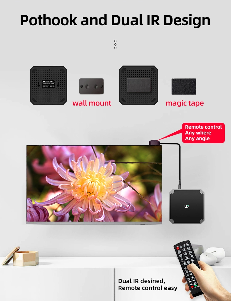 Set Top Box Junuo U7 Amlogic S905W Quad Core IPTV Smart Internet Android TV Box