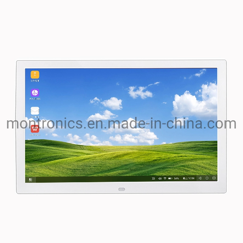 ABS Plastic Frame IP65 Flat Screen White 18.5 Inch Capacitive Touch Screen Monitor Touch Display
