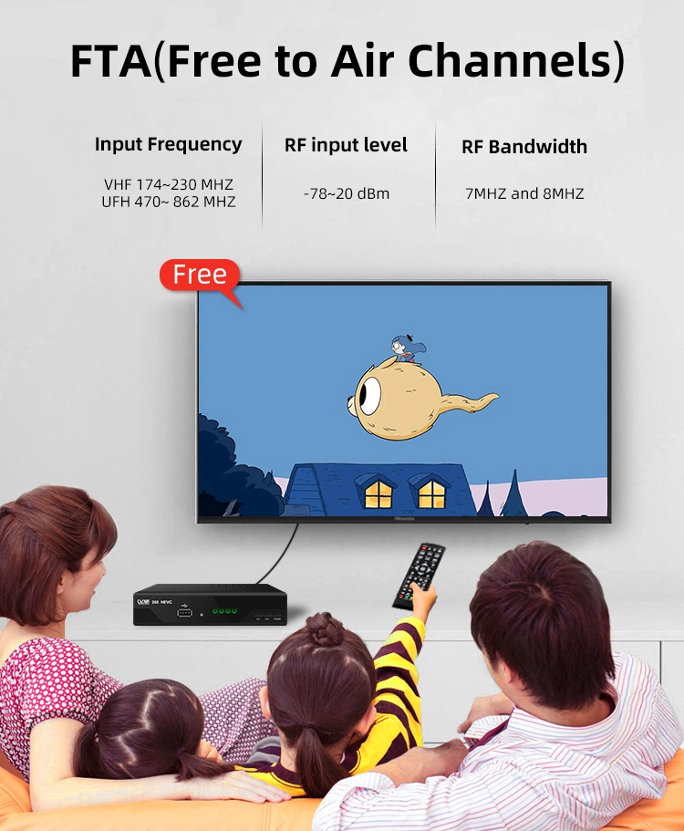 H. 265 DVB T2 Hevc TV Box Set Top Box DVB-T2