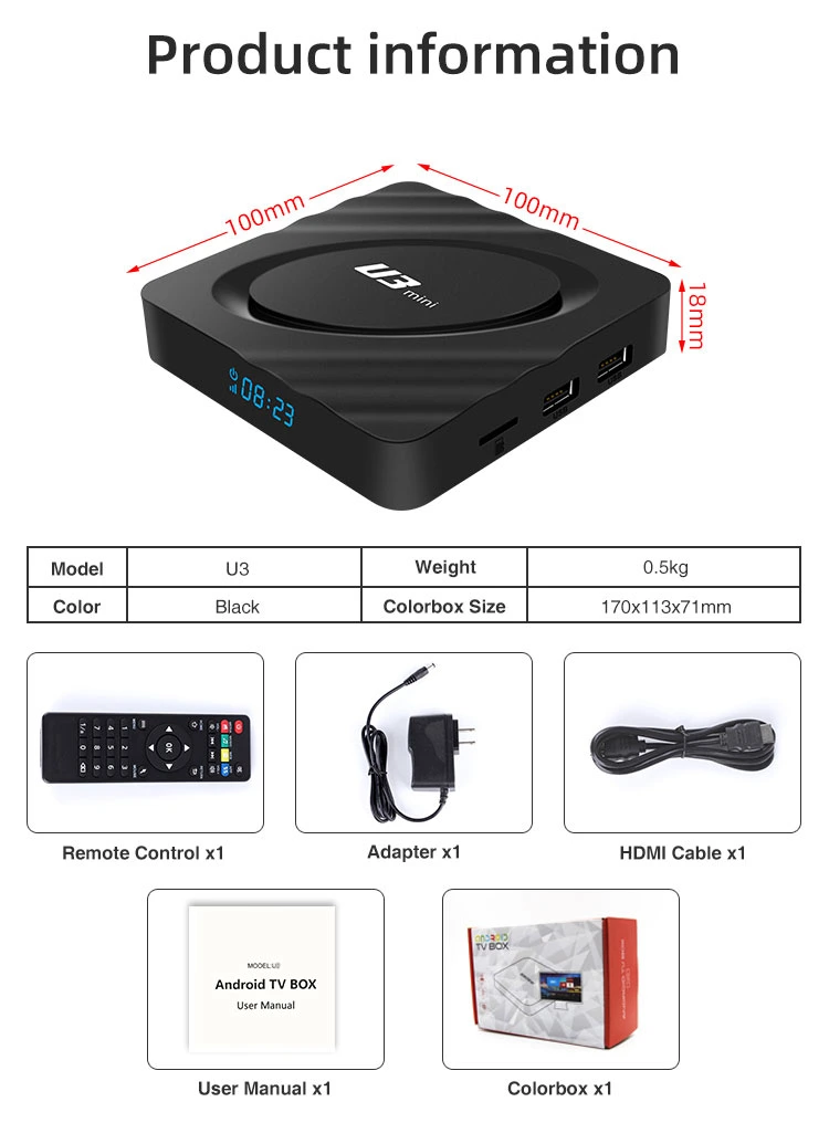 2020 Junuo U1 U2 U3 Digital Set Top Box IPTV Box Amlogic S905W TV Box OEM Stick WiFi Modem TV Receiver
