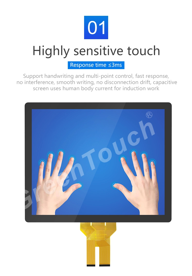 55inch Pcap Touchscreen Glass Capacitive Touchscreen Panel Multi Touchscreen for Interactive Touchscreen Kiosk 
