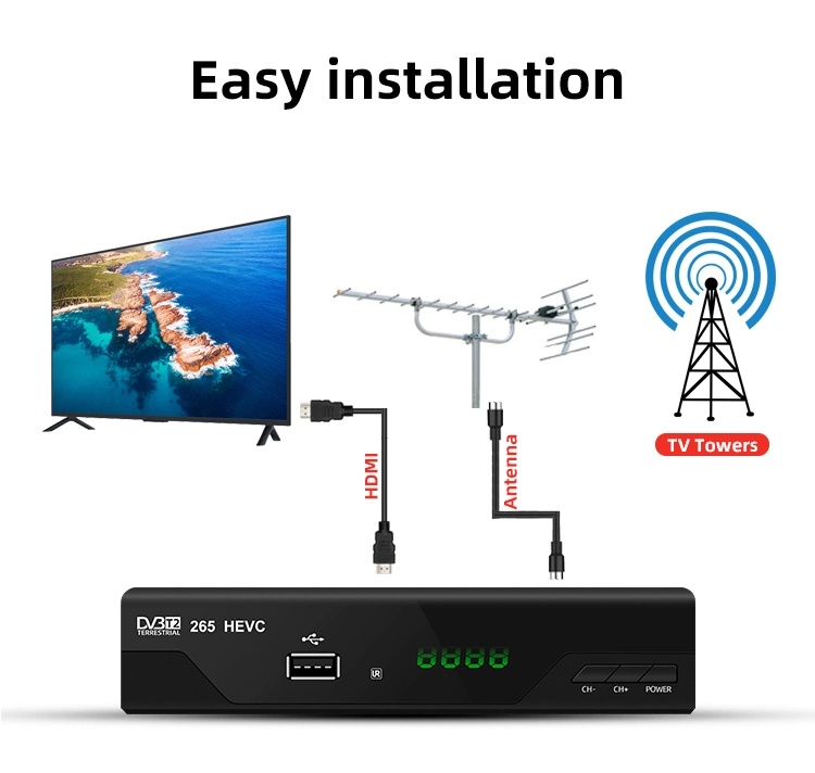 Set Top Box DVB T2 WiFi LAN Smart DVB-T2 H. 265